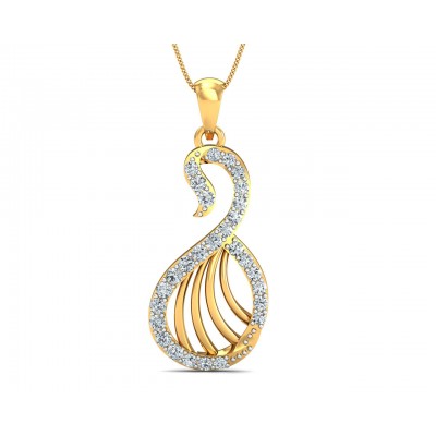 Swan Diamond Pendant